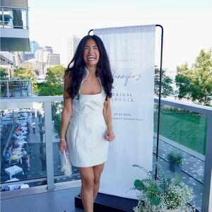 mini blazer dress for women Ásdís Gold Tweed Mini Blazer Dress